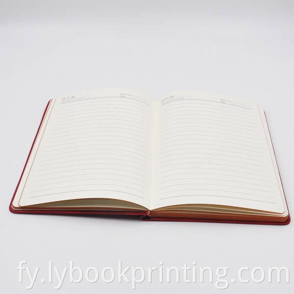 Custom Stationary Hardcover printe PUL-notebook / PU-leder Dairy Notebook